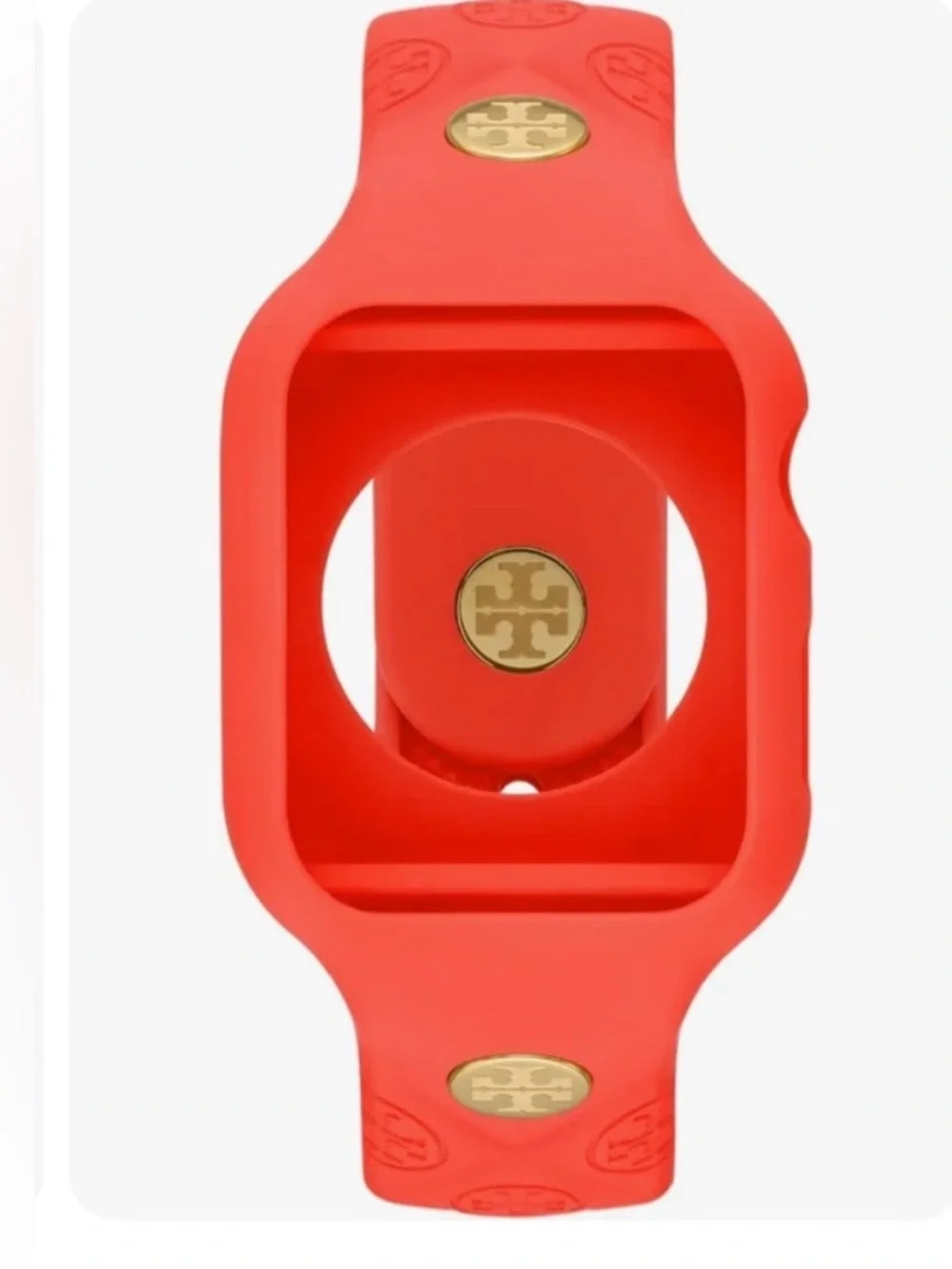Tory Burch Women's Coral T-Monogram Silicone Apple Watch Band 41mm